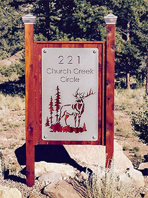 Metal Elk Estate Sign