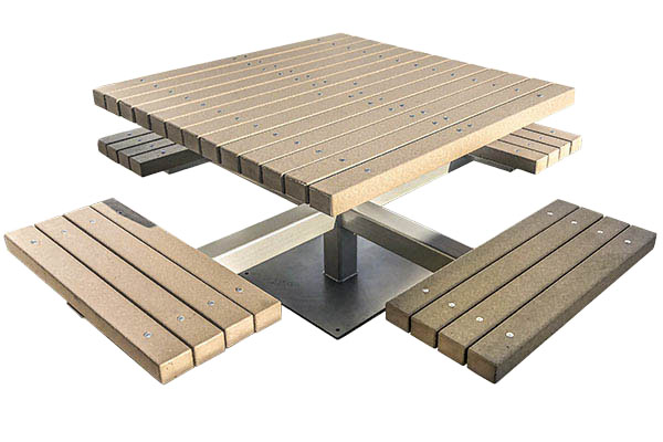 Square Pedestal Picnic Tables For Parks