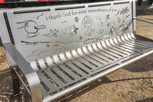 Personalised Laser Cut Memory Bench Engraved For Your Loved Ones 