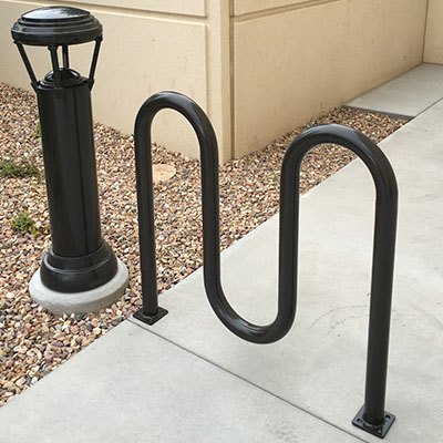 Black Powder Coated Bike Racks