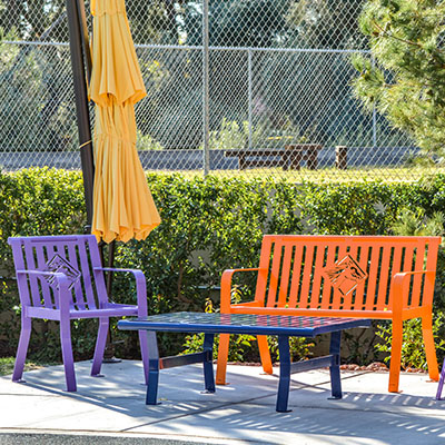 Classic Metal Park Benches