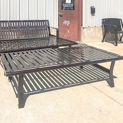 Powder Coated Steel Wideless Backless Bench