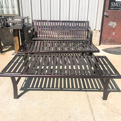 Steel Backless Wide Bench
