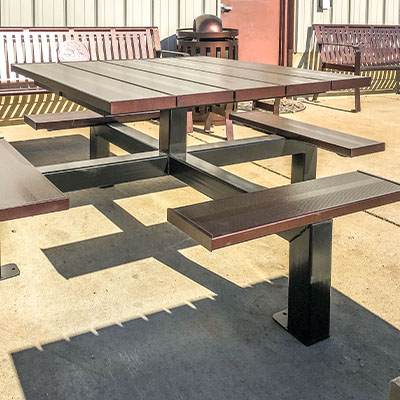 Square Legged Park Picnic Tables