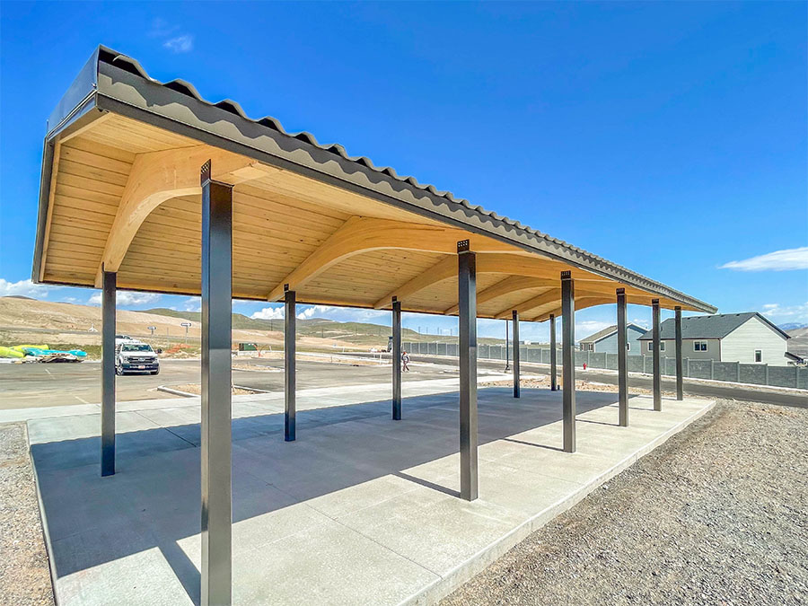 Glulam Wood And Steel Pavilion Glulam Wood And Steel Pavilion